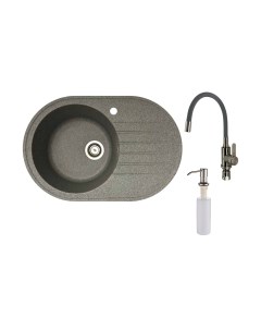 Мойка кухонная со смесителем БелЭворс Rondo L + смеситель W74004-9 + дозатор L405-1 Белэворс