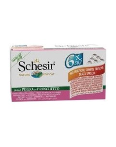 Влажный корм для кошек с курицей и ветчиной Schesir