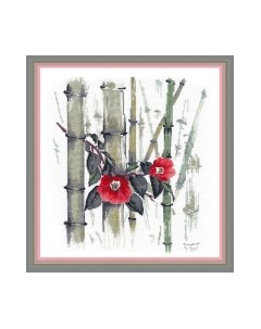 Набор для вышивания Камелии в бамбуковой роще / 1268В Овен