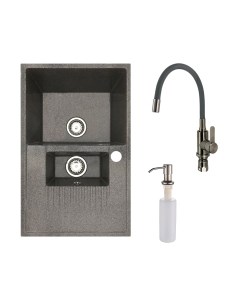 Мойка кухонная со смесителем Forma L + смеситель W74004-9 + дозатор L405-1 Белэворс