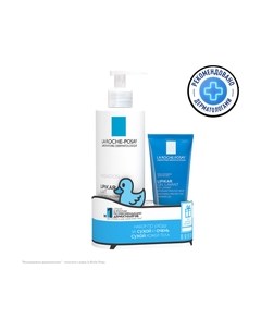 Набор косметики для тела Lipikar Молочко без отдушки 400+Гель очищающий 100мл La roche-posay