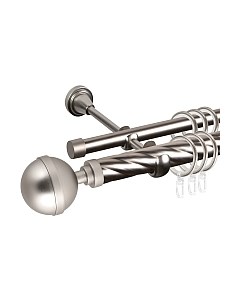 Карниз для штор АС ФОРОС Grace D25К/16Г составной + наконечники Шар большой Ас форос