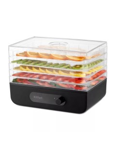 Сушилка для овощей и фруктов Kitfort KT-1961-1, 400 Вт, 5 ярусов, чёрная