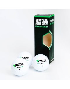 Мячи для гольфа Power Distance, двухкомпонентные, d=4.3 см, набор 3 шт. Pgm