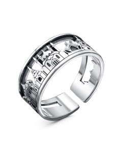 Кольцо «Казань», посеребрение с оксидированием, 19 размер Красная пресня