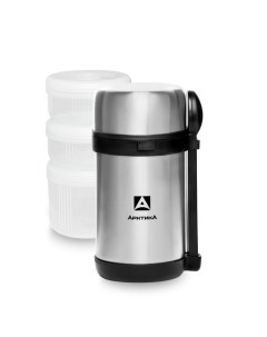 Термос для еды «», с 3-мя контейнерами, 1.5 л, сохраняет тепло 6 ч, 26×11.3 см Арктика