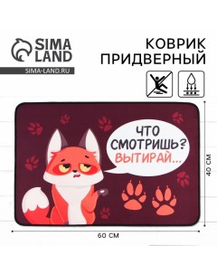 Коврик придверный «Что смотришь?», 40×60 см Сима-ленд