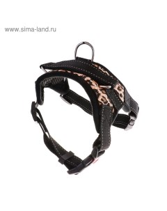 Шлейка К7 мягкая светоотражающая, размер М, ОГ 52-66 см, вес 9.5-17.5 кг, леопард Пижон