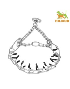 Ошейник - полуудавка строгий с защитными колпачками, 45 см х 2,5 мм Пижон