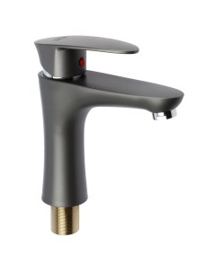 Смеситель для раковины ZEIN Z3660, однорычажный, высота излива 12 см, ABS-пластик, графит Zein
