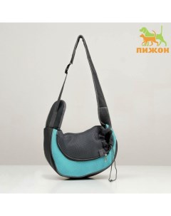 Сумка-переноска "Слинг" для животных, 37 х 20 см, голубая Пижон
