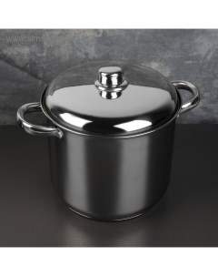 Кастрюля Grande, 7.1 л, металлическая крышка, капсульное дно, индукция, нержавеющая сталь Magistro