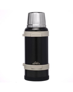 Термос Volume, 3.2 л, с ситечком, с двумя кружками, сохраняет тепло 72 ч, нержавеющая сталь, чёрный Мастер к