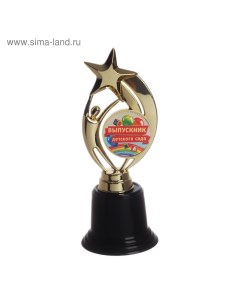 Фигура наградная звезда на выпускной «Выпускник детского сада», высота 18.3 см Сима-ленд