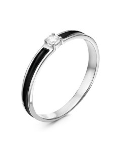 Кольцо минимал «Классика» линии, посеребрение, чёрное, 18 размер Красная пресня