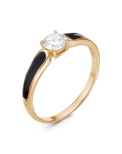 Кольцо минимал «Классика» капли, розовое золочение, чёрное, 16.5 размер Красная пресня