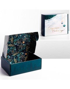 Коробка подарочная новогодняя складная «Сказочного Нового года», 27 х 21 х 9 см Дарите счастье