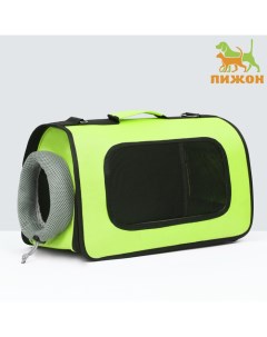 Сумка-переноска с окном для мордочки, 42 х 21 х 25 см, салатовая Пижон