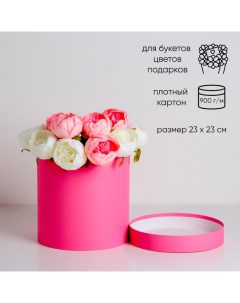 Шляпная коробка розовая, 23×23 см Upak land