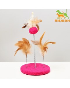 Дразнилка на основании "Карнавальная", 15 см, коричневая/розовая Пижон