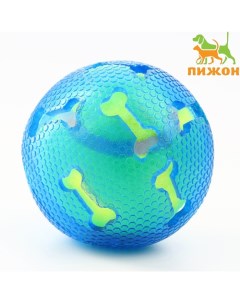 Мяч для собак "Двойное удовольствие", TPR+войлочный мяч, 7,6 см Пижон