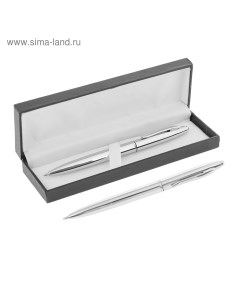 Ручка подарочная, шариковая, автоматическая «Джокер», в кожзам футляре, серебристый Calligrata