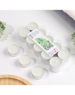 Набор чайных свечей ароматических в термоусадке "Ландыш", 3,8х1,6 см, 3,5 ч, 12 г, 20 штук Омский свечной завод