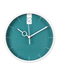 Часы настенные интерьерные "Классика", d-20 см, бесшумные, бирюзовые Соломон