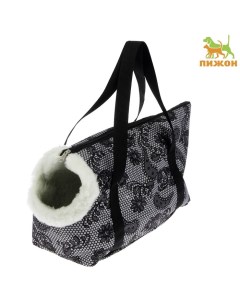 Сумка - переноска для животных, зимняя, оксфорд, 40 х 19 х 26 см, микс цветов Пижон