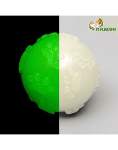 Игрушка для собак, светящаяся в темноте, «Шар с лапками», 6 см Пижон