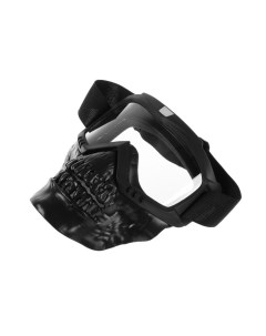 Очки-маска для езды на мототехнике, разборные, визор прозрачный, чёрные Torso