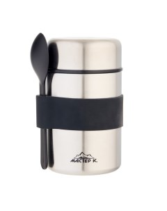 Термос для еды, 500 мл, с ложкой, нержавеющая сталь, серебристый Мастер к