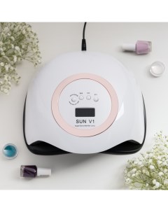 Лампа для маникюра Luazon LUF-12, UV/LED, 42 диода, 168 Вт, таймер, бело-золотая Luazon home