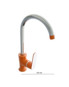 Смеситель для кухни Accoona A4566P, однорычажный, с гайкой, оранжевый