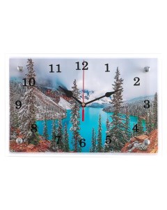 Часы-картина настенные, интерьерные «Горное озеро», бесшумные, 30×20 см Сюжет