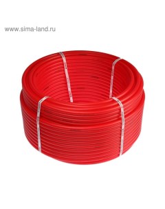 Труба из полиэтилена VALFEX, PE-RT, d=16×2 мм, бухта 100 м, для теплого пола, красная Valfex