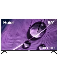 Телевизор Haier SMART TV S1, 50", 3840×2160, DVB-T/T2/C/S2, HDMI×3, USB×2, Smart TV, чёрный