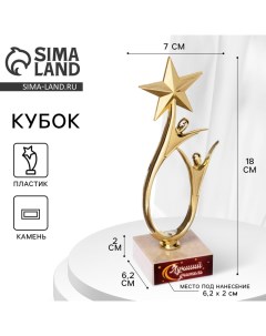Кубок «Лучший учитель», наградная фигура, подставка камень, 18 х 7 см. Сима-ленд