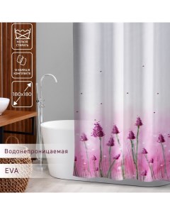 Штора для ванной «Лаванда», 180×180 см, EVA Доляна