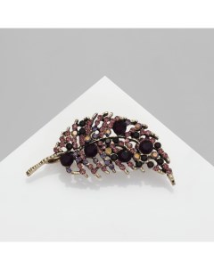 Брошь «Листочек», цвет фиолетовый в золоте Qf