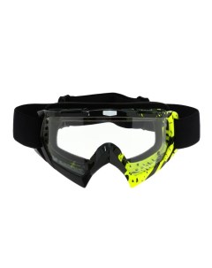 Очки-маска для езды на мототехнике, стекло прозрачное, черный-жёлтые, ОМ-17 Torso