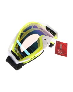 Очки-маска для езды на мототехнике, стекло синий хамелеон, желтый-белые, ОМ-1 Torso