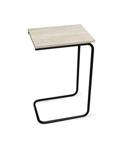 Столик приставной, 400×300×640 мм, цвет дуб беленый/чёрный муар Sheffilton