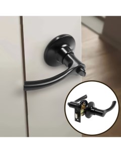Защелка (мод.3186), межкомнатная, фиксатор, матовая, чёрная Tundra
