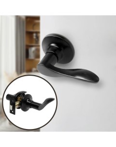 Защелка (мод.3187), межкомнатная, матовая, чёрная Tundra