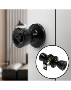 Защелка 1202, с фиксатором, матовая, чёрная Tundra