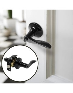 Защелка (мод.3187), межкомнатная, фиксатор, глянцевая, чёрная Tundra