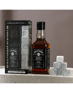 Подарочный набор «Крутой мужик», гель для душа виски 250 мл и камни для виски 8 шт. Чистое счастье