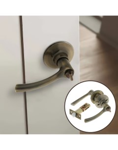 Защелка (мод.3186), межкомнатная, фиксатор, 3 ключа, цвет бронза Tundra