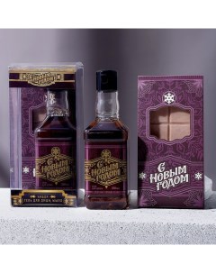 Подарочный набор мужской «С Новым годом!», гель для душа виски 250 мл и мыло для рук 80 г Чистое счастье